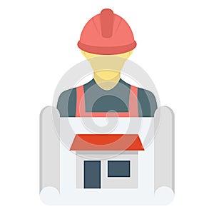 Architect  Color Vector Icon which can easily modify or edit