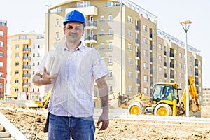 Architect at construction site