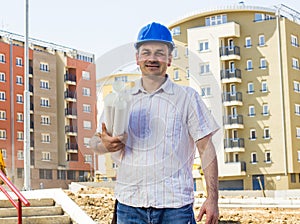 Architect at construction site