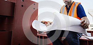 Architect Construction Site Planning Working Concept