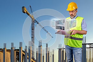 Architect in costruction site photo