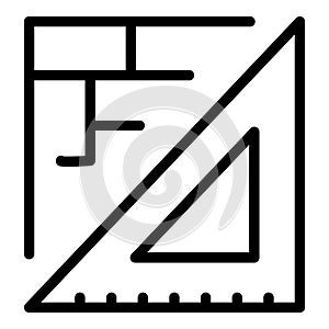 Architect data icon, outline style