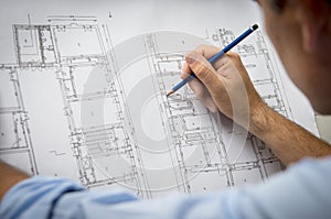 Architect Designing A New Building