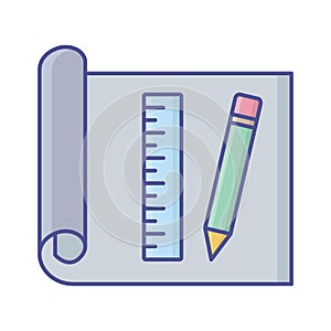 Architect documents Vector Icon which can easily modify or edit