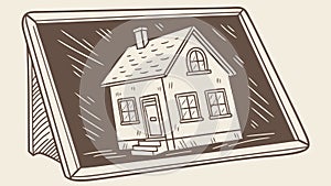 Architect Drafting Table House Plan Vector, vector design Generative AI