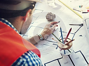 Architect Engineer Design Construction Constructer Concept