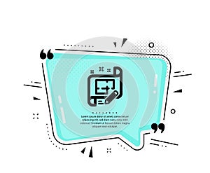 Architect icon. Engineering plan sign. Vector