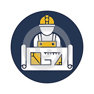 Architect Isolated Vector icon Which can easily modify or edit