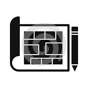 Architect paper Vector Icon which can easily modify or edit