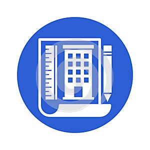 Architect paper Vector Icon which can easily modify or edit