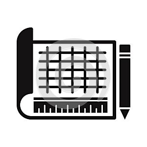 Architect paper Vector Icon which can easily modify or edit