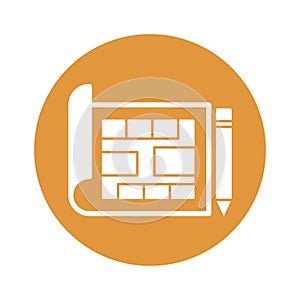 Architect paper Vector Icon which can easily modify or edit