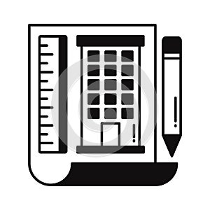 Architect paper Vector Icon which can easily modify or edit
