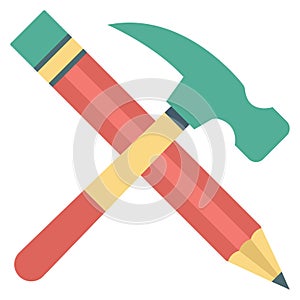 Architect tools  Color Vector Icon that can easily modify or edit