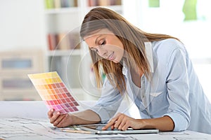 Architect using colours scheme