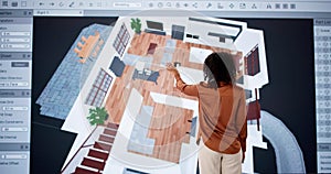 Architect Using 3D Software Analyzing House Floor Plan