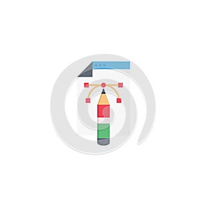 Architect vector flat colour icon