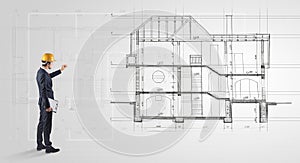 Architect looking to a house plan