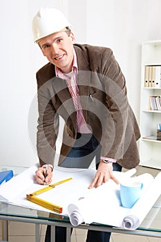 Architect working in office