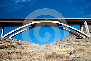 Architectonic Connections, Roadways and Bridges, Galena Arch Bridge near Reno, Nevada.