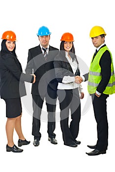 Architects handshakes