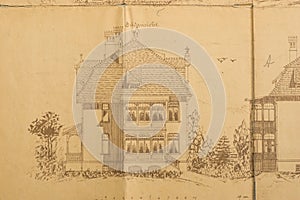 Architects sketch of house