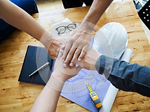 Architects Teamwork Partnership Together Concept.