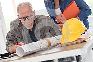 Architects working on plans