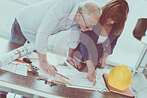 Architects working on plans