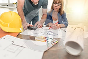 Architects working on plans