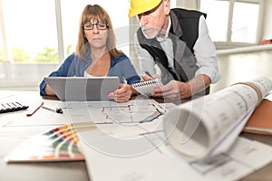 Architects working on plans