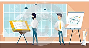 Architects is working on the project the premises