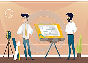 Architects is working on the project the premises