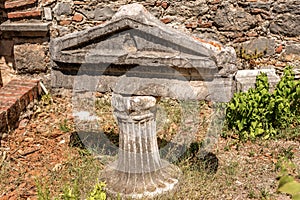 Architectual remainsof Roman-Greek culture at Butrint, Albania