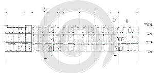 Architectural 2D sectional BIM ductwork Illustration