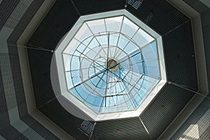Architectural Abstract Glass roof ceiling