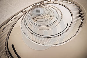 Architectural abstract, a spiral staircase