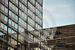 Architectural abstract of urban skyscrapers