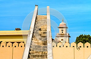 Architectural astronomical instruments at Jantar Mantar in Jaipur, India