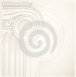Architectural background , ionic column