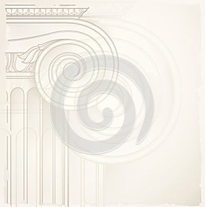 Architectural background , ionic column photo