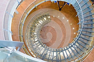 Architectural background of a spiral staircase