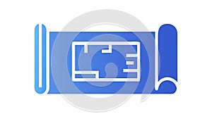 Architectural Blueprint Icon - Construction, Design Planning, vector design Generative AI