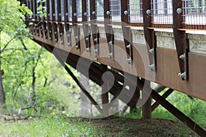 Architectural Bridge in nature park photo