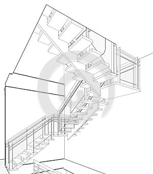 Architectural sketch drawing photo