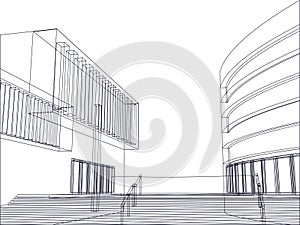 Architectural building plan vector