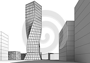 architectural building sketch photo