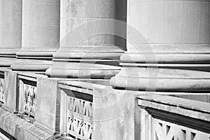 Architectural Columns on a Federal Courthouse