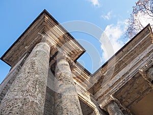 Architectural columns. Old columns is ancient style.