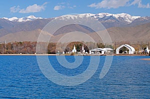 Architectural complex on bank of Issyk-Kul Lake